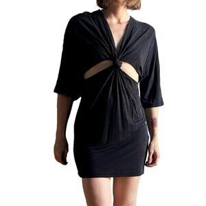 & Other Stories Sz XS Black Cut Out Mini Dress